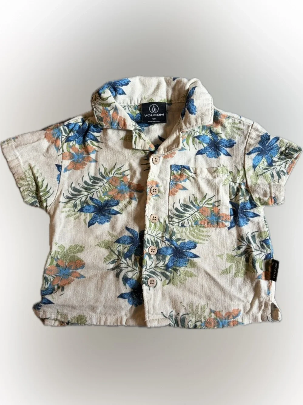 Volcom Baby 12M Tropical Shirt Shorts Set